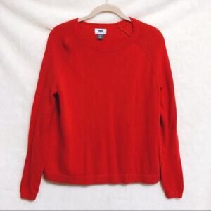 Old Navy Bright Red Knitted Long Sleeve Sweater